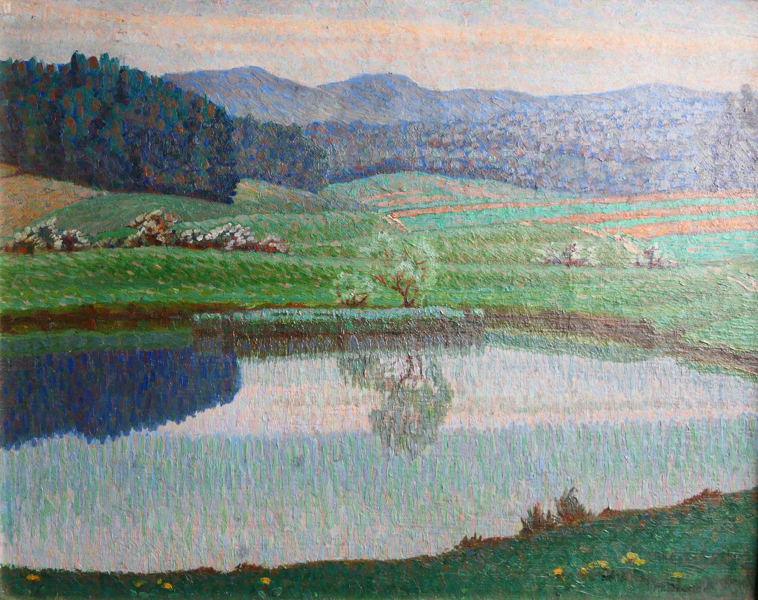 Maria Dreger - pointillistisch landschap - Liquid Sky Gallery - k