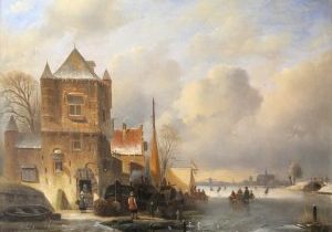 Cornelus Petrus 't Hoen - Koek-enzopie op het ijs - Liquid Sky Gallery